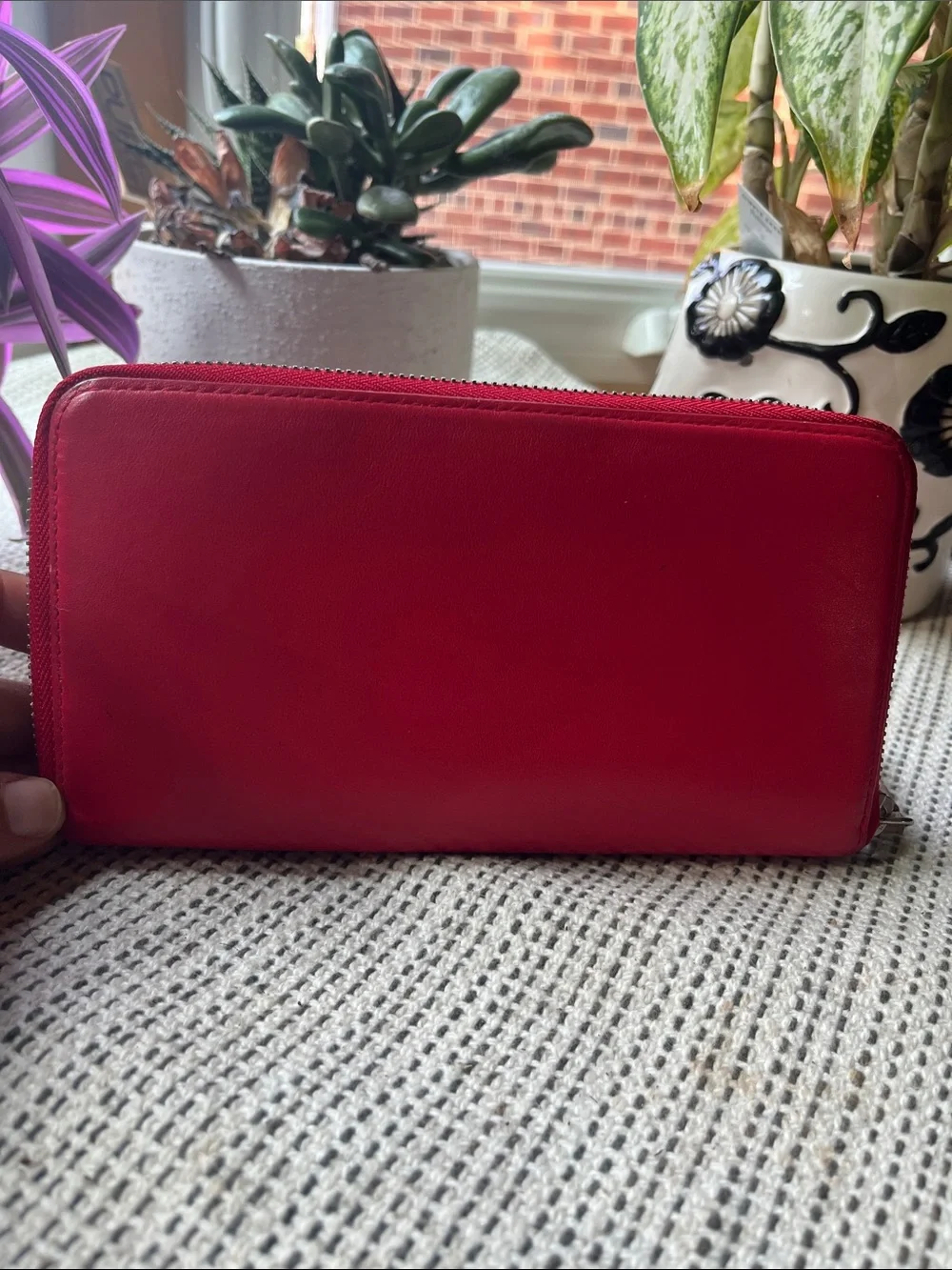 Furla Zip-Around Wristlet Wallet with Bow Accent
